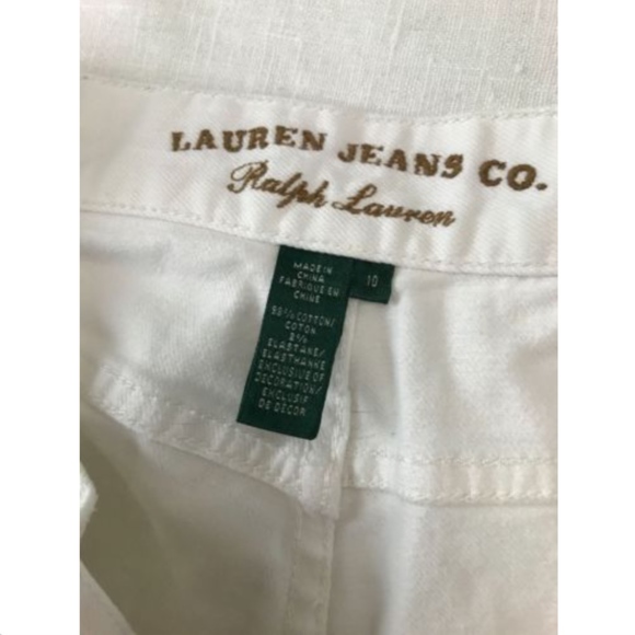 Lauren Ralph Lauren White Jeans Zipper Leg Sz 10 - Picture 5 of 8